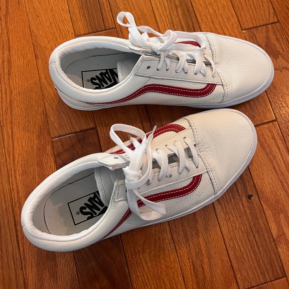 Old Skool Leather Vans (W 8.5, M 7) - Picture 6 of 7